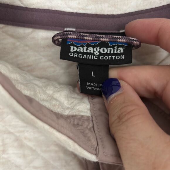 Patagonia Women's Organic Cotton Quilt Snap-T Pullover size large 40-15 - Picture 2 of 4